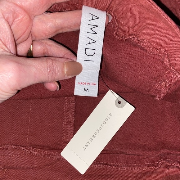 NWT Anthropologie brand AMADI Jupe Button Front Terra Cotta Mini Skirt size M - Picture 6 of 11